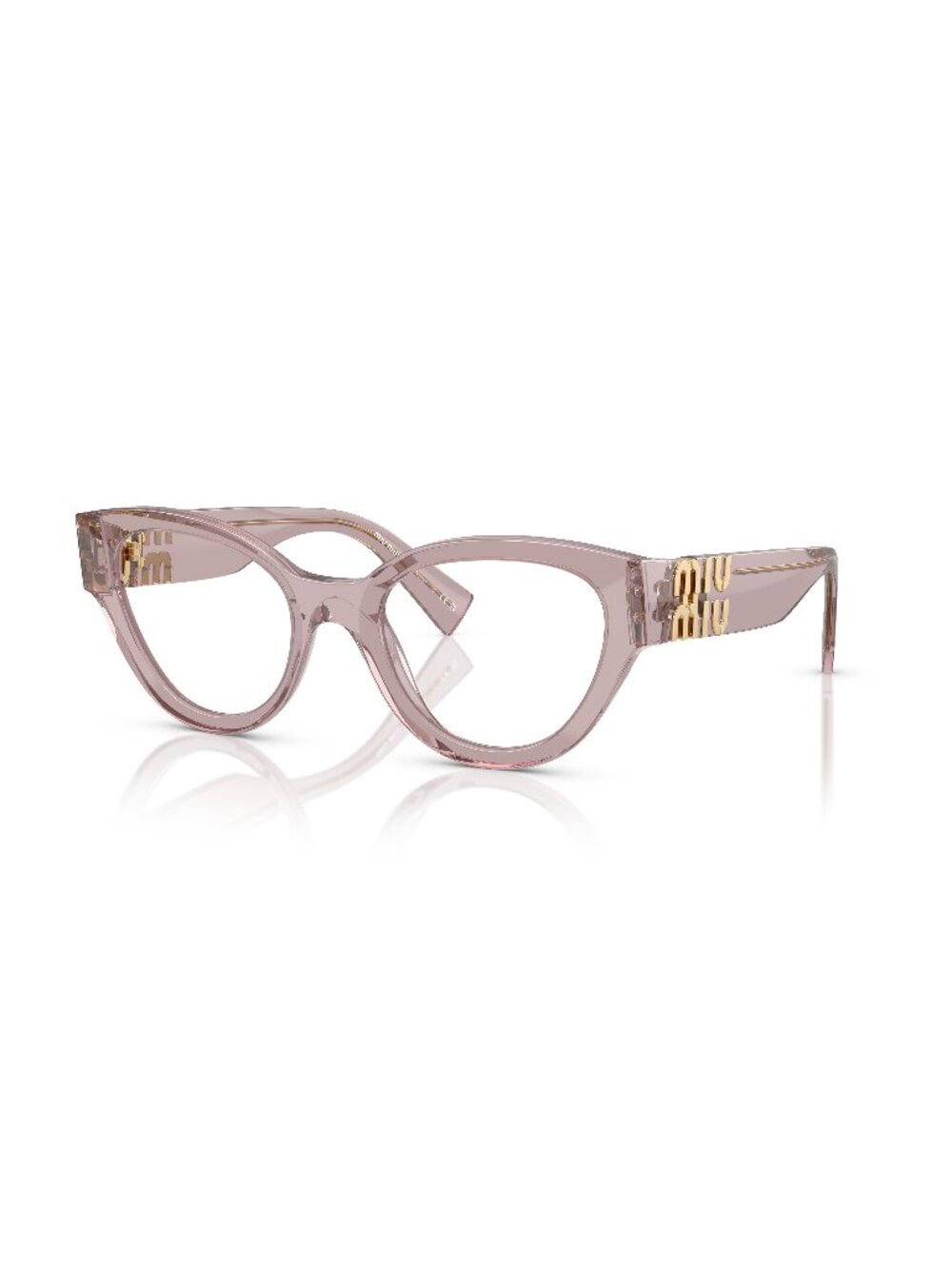 New Miu Miu Women's Sunglasses Purple Transparent Lens Acetate Frame MU 01VV 52